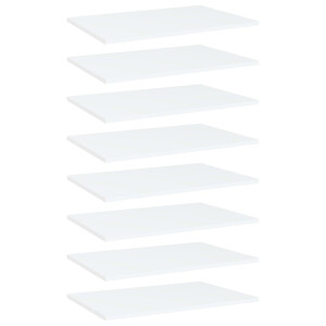 vidaXL Wandschappen 8 st 60x40x1,5 cm spaanplaat wit
