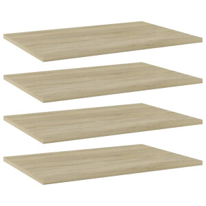 vidaXL Wandschappen 4 st 60x40x1,5 cm bewerkt hout sonoma eikenkleurig