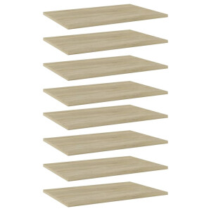 vidaXL Wandschappen 8 st 60x40x1,5 cm spaanplaat sonoma eikenkleurig