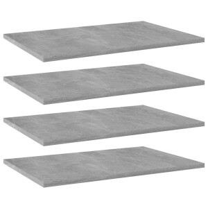 vidaXL Wandschappen 4 st 60x40x1,5 cm bewerkt hout betongrijs