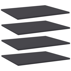 vidaXL Wandschappen 4 st 60x50x1,5 cm spaanplaat grijs