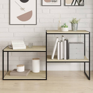 vidaXL Wandschappen 8 st 60x50x1,5 cm spaanplaat sonoma eikenkleurig