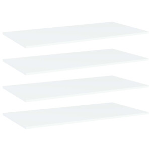 vidaXL Wandschappen 4 st 80x20x1,5 cm bewerkt hout wit