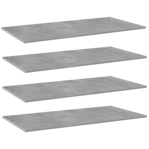 vidaXL Wandschappen 4 st 80x30x1,5 cm spaanplaat betongrijs