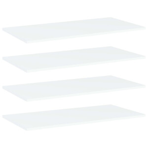 vidaXL Wandschappen 4 st 80x40x1,5 cm bewerkt hout wit