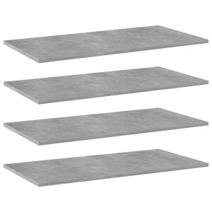 vidaXL Wandschappen 4 st 80x40x1,5 cm bewerkt hout betongrijs