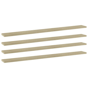 vidaXL Wandschappen 4 st 100x10x1,5 cm spaanplaat sonoma eikenkleurig