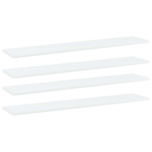 vidaXL Wandschappen 4 st 100x20x1,5 cm bewerkt hout wit