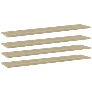vidaXL Wandschappen 4 st 100x20x1,5 cm spaanplaat sonoma eikenkleurig