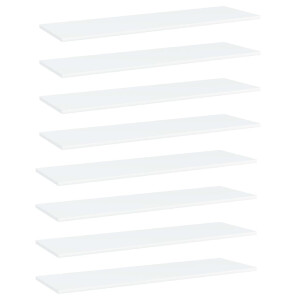 vidaXL Wandschappen 8 st 100x30x1,5 cm spaanplaat wit