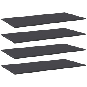 vidaXL Wandschappen 4 st 100x50x1,5 cm spaanplaat grijs