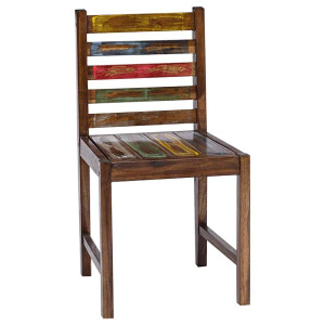 vidaXL Eetkamerstoelen 2 st massief gerecycled hout