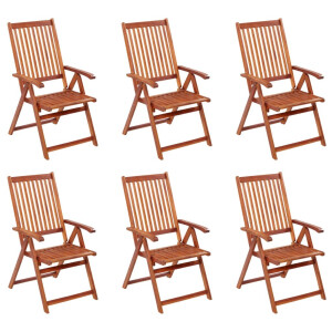 vidaXL Tuinstoelen 6 st inklapbaar massief acaciahout