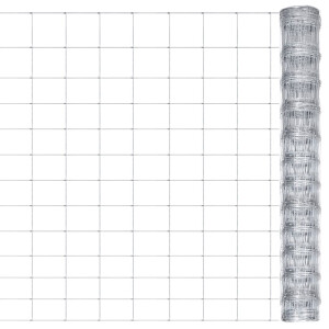 vidaXL Tuinhek 50x1,25 m gegalvaniseerd staal zilverkleurig
