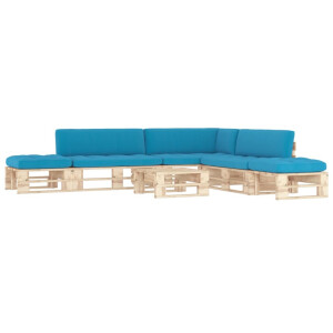 vidaXL 6-delige Loungeset pallet met kussens geïmpregneerd grenenhout