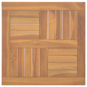 vidaXL Tafelblad vierkant 50x50x2,5 cm massief teakhout