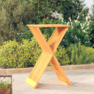 vidaXL Kruk inklapbaar 40x32,5x70 cm massief teakhout