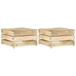 vidaXL Tuintafels 2 st pallet geïmpregneerd grenenhout