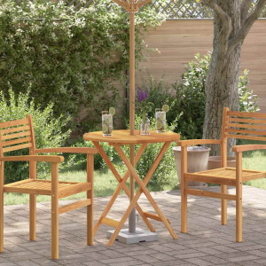 vidaXL Tuintafel inklapbaar Ø60x75 cm massief eucalyptushout