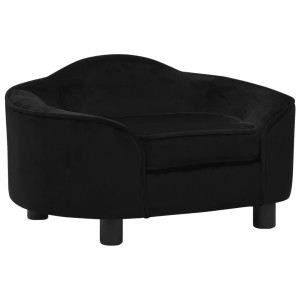 vidaXL Hondenbank 67x47x36 cm pluche zwart