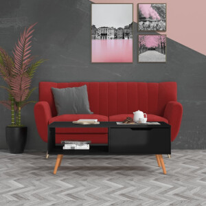 vidaXL Salontafel 100x49,5x43 cm bewerkt hout hoogglans zwart