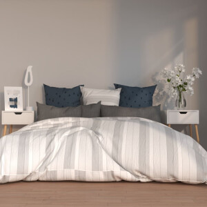 vidaXL Nachtkastjes 2 st 40x40x56 cm bewerkt hout wit