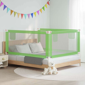 vidaXL Bedhekje peuter 180x25 cm stof groen