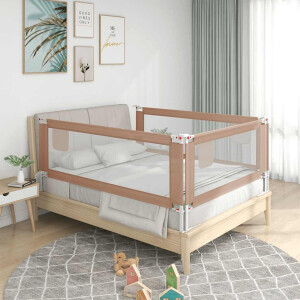 vidaXL Bedhekje peuter 150x25 cm stof taupe