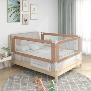 vidaXL Bedhekje peuter 190x25 cm stof taupe