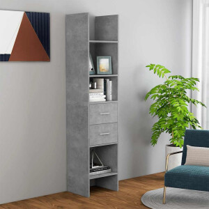 vidaXL Boekenkast 40x35x180 cm bewerkt hout betongrijs