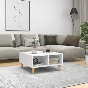 vidaXL Salontafel 60x60x30 cm bewerkt hout wit