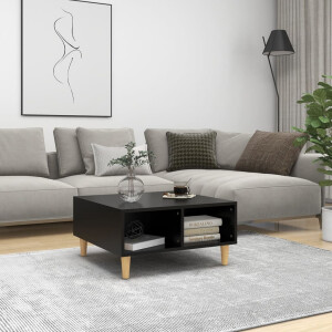vidaXL Salontafel 60x60x30 cm bewerkt hout zwart