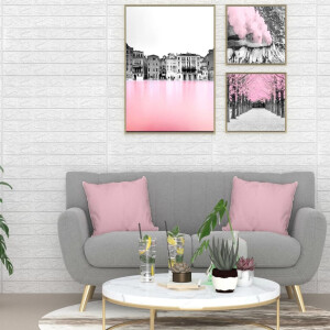 vidaXL 3D-behang zelfklevend 10 st bakstenen wit