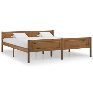 vidaXL Bedframe massief grenenhout honingbruin 180x200 cm