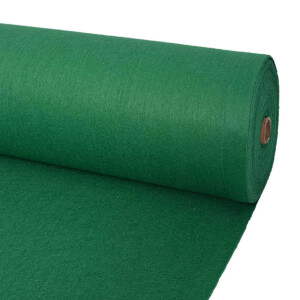 vidaXL Tapijt Effen Groen 1,2 x 12 m Polyester