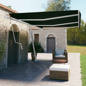 vidaXL Elektrisch zonnescherm 6 x 3,5 m Antraciet 100% Polyester