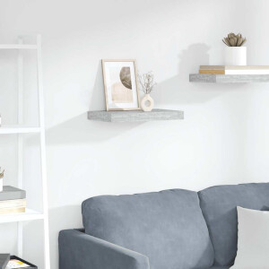 vidaXL Wandschap zwevend 40x23x3,8 cm MDF betongrijs