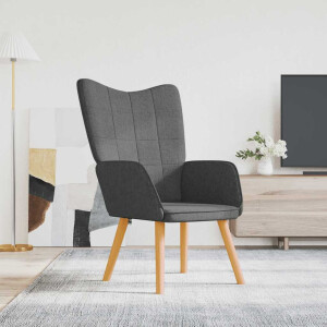 vidaXL Relaxstoel stof donkergrijs