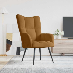 vidaXL Relaxstoel fluweel bruin