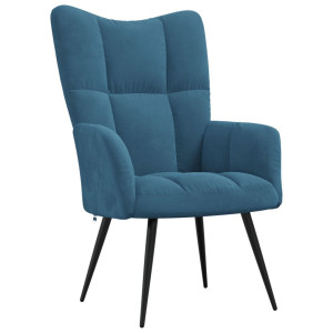 vidaXL Relaxstoel fluweel blauw