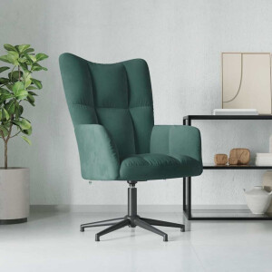vidaXL Relaxstoel fluweel donkergoen