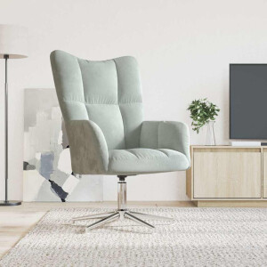 vidaXL Relaxstoel fluweel lichtgrijs