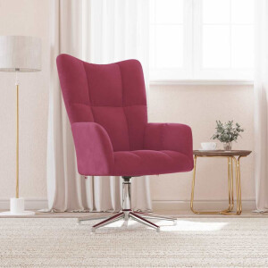 vidaXL Relaxstoel fluweel wijnrood