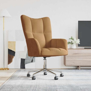 vidaXL Relaxstoel fluweel bruin