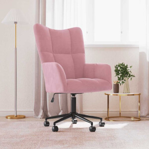 vidaXL Relaxstoel fluweel roze