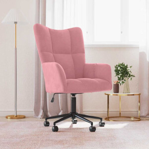 vidaXL Relaxstoel fluweel roze