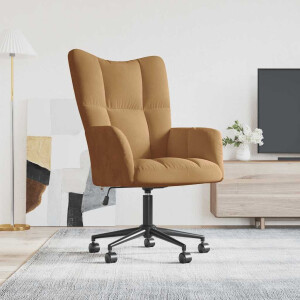 vidaXL Relaxstoel fluweel bruin