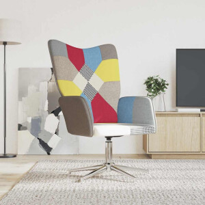 vidaXL Relaxstoel patchwork stof