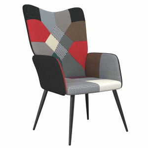 vidaXL Relaxstoel patchwork stof
