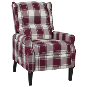 vidaXL fauteuil stof rood